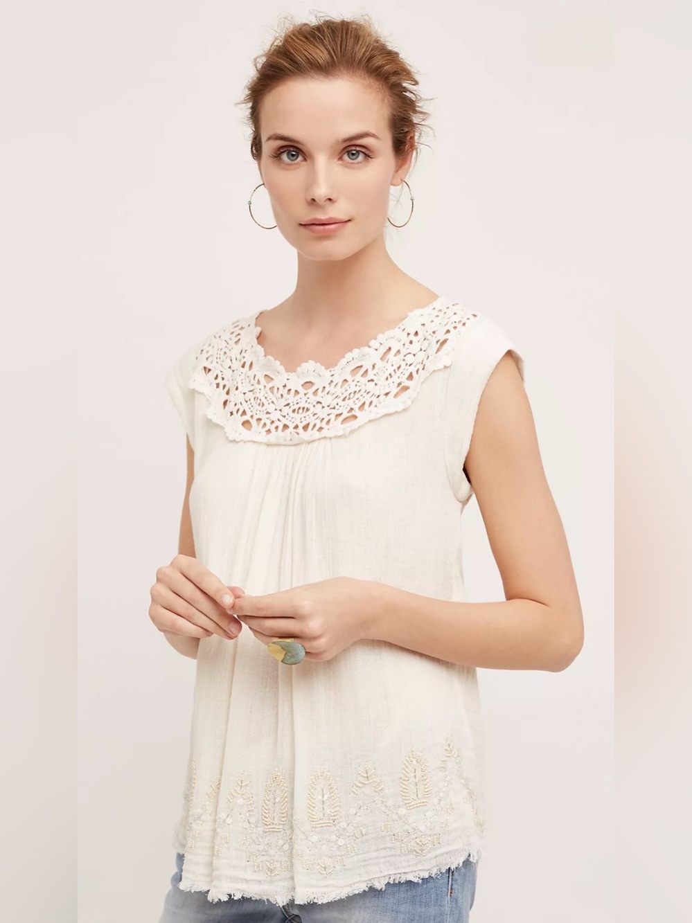 Anthropologie x Floreat Tartane Blouse - Picture 1 of 12